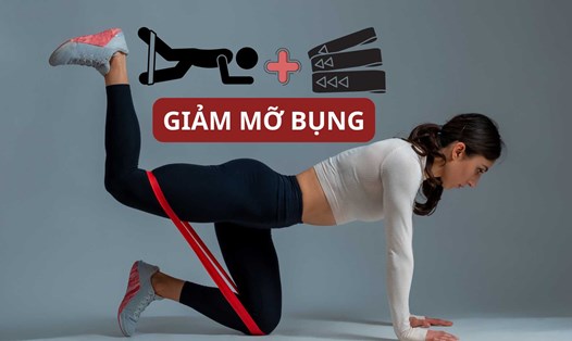 Plank với dây kháng lực giảm mỡ bụng bất ngờ.