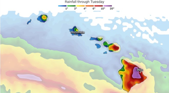 Hurricane Hone threatens Hawaii, USA. Photo: CNN Weather