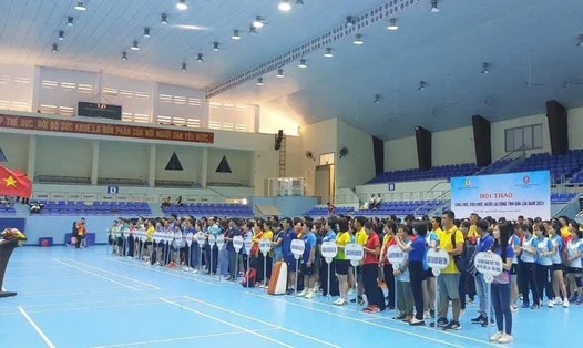 Đoàn viên, người lao động tham dự hội thao quy mô lớn ở Đắk Lắk. Ảnh: Bảo Trung
