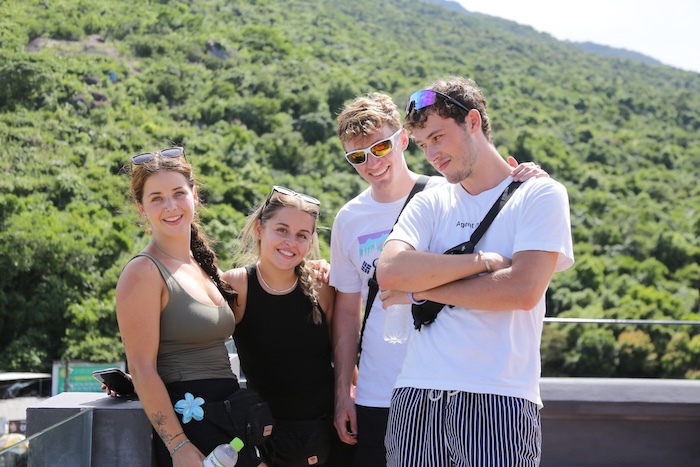 Foreign tourists visit Hai Van Quan. Photo: Nguyen Linh