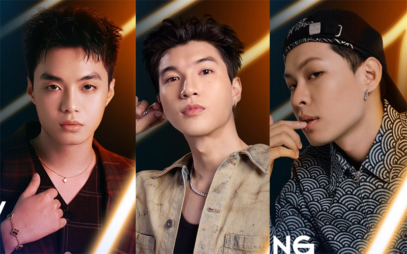 3 rapper đang được chú ý ở Anh trai say hi là Negav, HIEUTHUHAi và Hurrykng. Ảnh: Nhà sản xuất