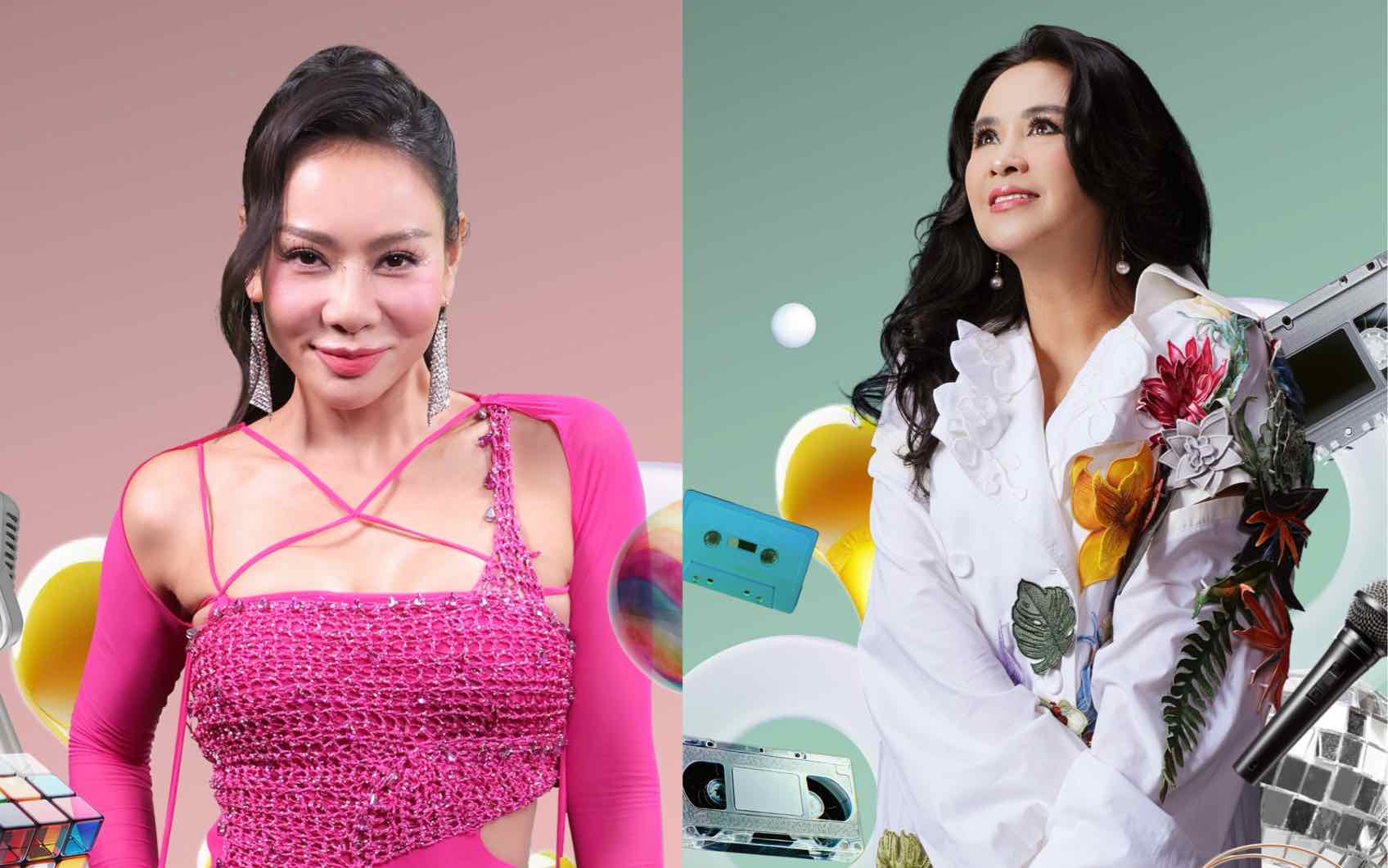 Ca sĩ Thu Minh (bên trái) và diva Thanh Lam. Ảnh: NSX