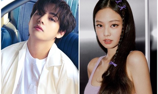 V BTS và Jennie Blackpink từng vướng tin hẹn hò. Ảnh: AllkPop