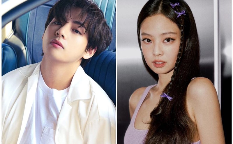 V BTS và Jennie Blackpink từng vướng tin hẹn hò. Ảnh: AllkPop