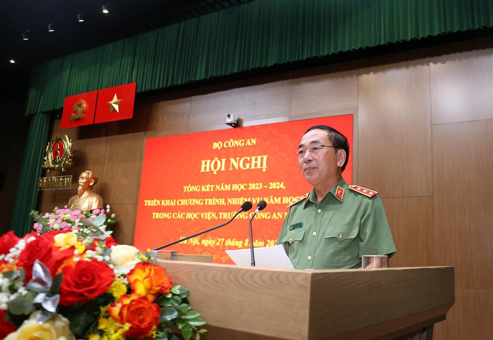 Deputy Minister of Public Security Tran Quoc To spoke. Photo: Information portal of the Ministry of Public Security