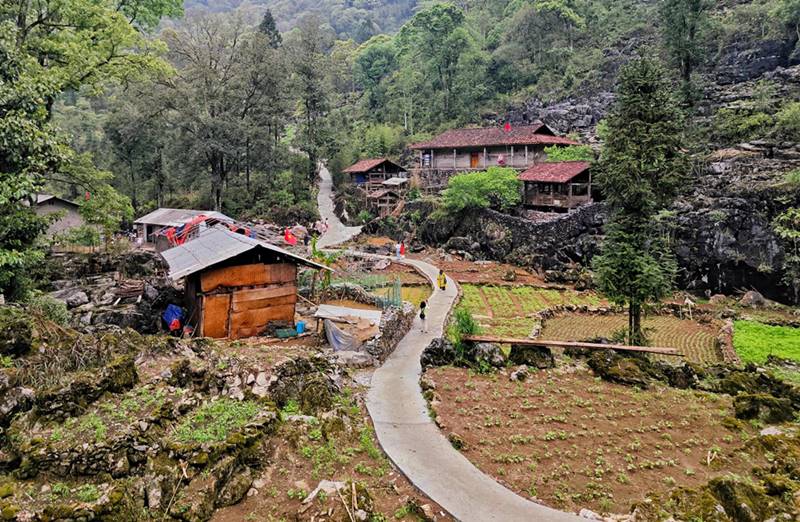 The scenery in Sao Ha village is located in Kho Cho village, Van Chai commune, Dong Van district (Ha Giang). Photo: Khuong Minh