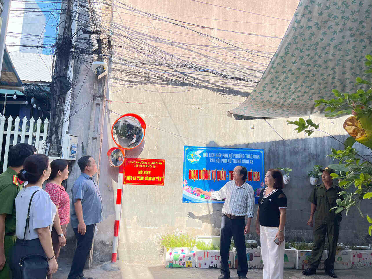 Mô hình "Kiệt an toàn, sống an tâm" tại tổ 18, Khu dân cư Trung Bình A3. Ảnh: Mai Hương