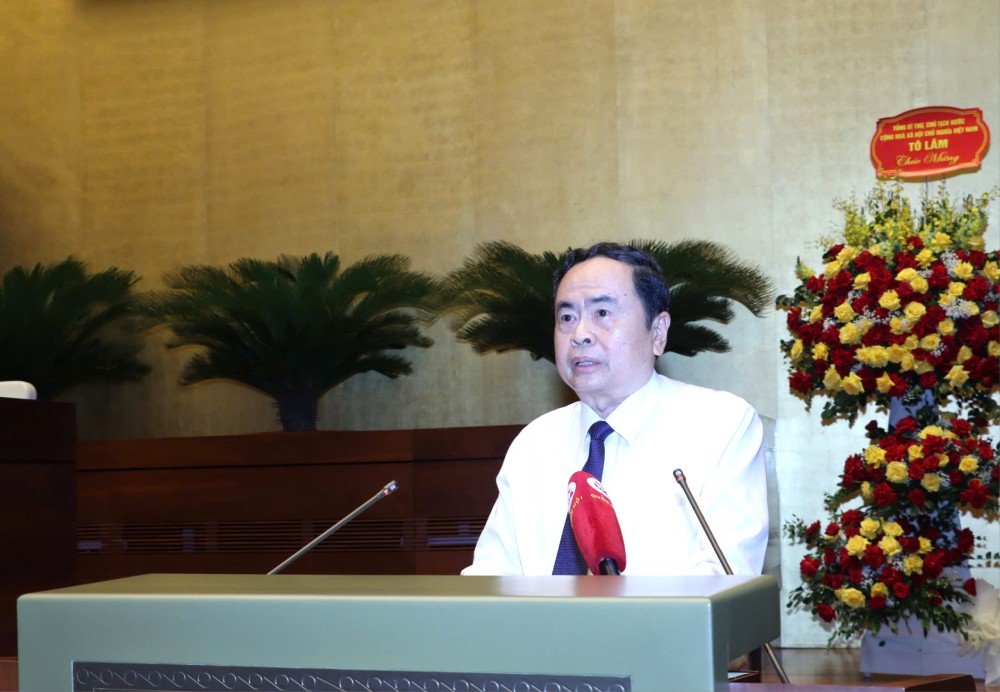 Chủ tịch Quốc hội Trần Thanh Mẫn nhấn mạnh việc xây dựng văn hóa liêm chính để "không muốn" tham nhũng. Ảnh: T.Vương