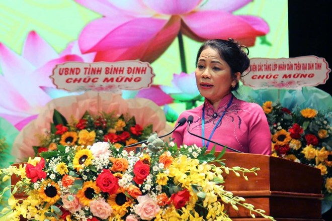 Bà Nguyễn Thị Phong Vũ tái đắc cử Chủ tịch MTTQVN Bình Định