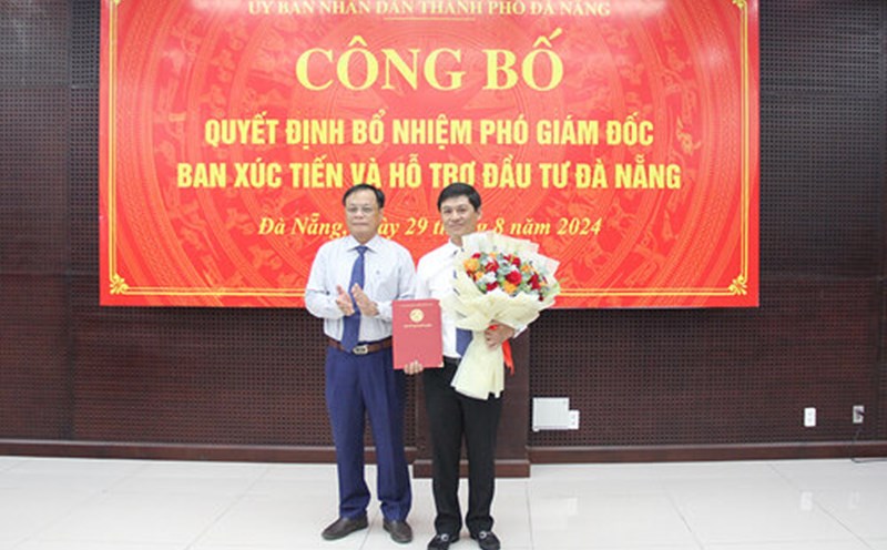 Ông Lê Vĩnh An được bổ nhiệm làm Phó Giám đốc IPA Đà Nẵng. Ảnh: Cổng thông tin điện tử TP Đà Nẵng