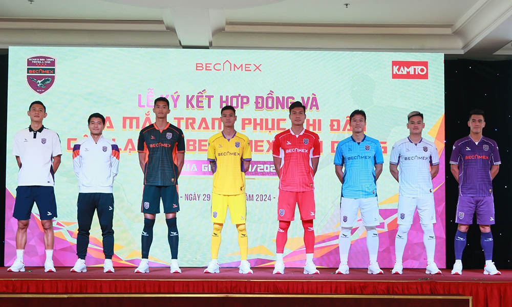 Binh Duong team's competition, training and travel uniforms in the 2024-2025 season. Photo: Thanh Vu