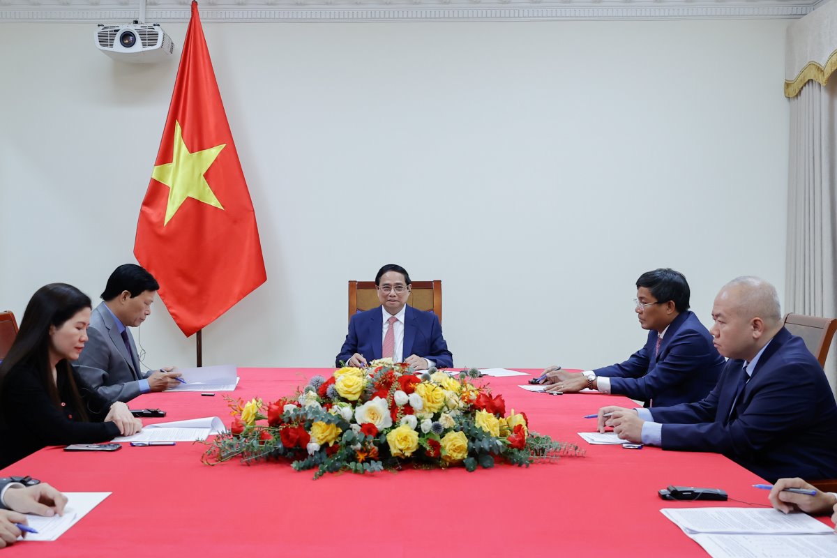 Prime Minister Pham Minh Chinh had a phone call with Thai Prime Minister Paetongtarn Shinawatra. Photo: VGP