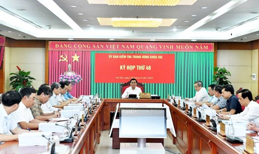 Ủy ban Kiểm tra Trung ương họp Kỳ thứ 46, xem xét kỷ luật nhiều cán bộ. Ảnh: UBKTTW