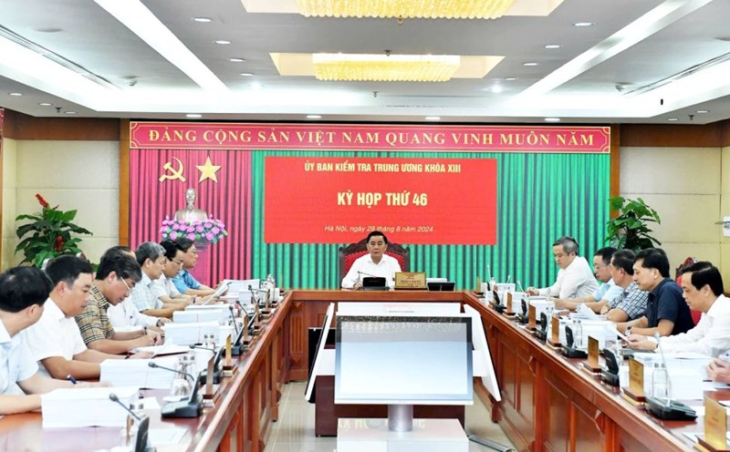 Ủy ban Kiểm tra Trung ương họp Kỳ thứ 46, xem xét kỷ luật nhiều cán bộ. Ảnh: UBKTTW