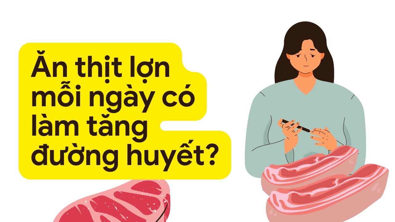 Ăn thịt lợn thường xuyên có làm tăng đường huyết? Ảnh ghép: HƯƠNG SƠN