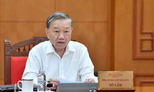 Tổng Bí thư, Chủ tịch nước Tô Lâm phát biểu kết luận cuộc họp. Ảnh: Đăng Khoa