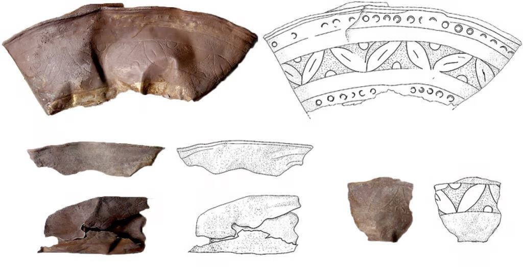 Cổ vật tìm thấy trong mộ. Ảnh: Archaeological Research in Asia