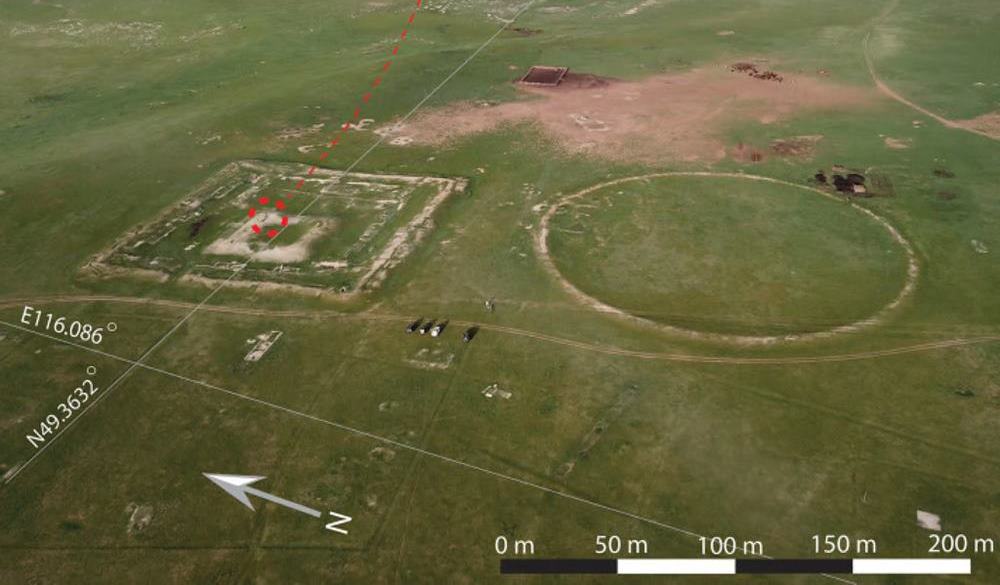 The area where the Genghis Khan tomb was discovered. Photo: Archaeological Research in Asia