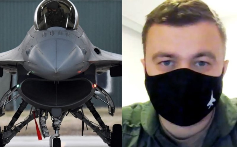 F-16 của Ukraina rơi, phi công Oleksiy Mes tử nạn. Ảnh chụp màn hình