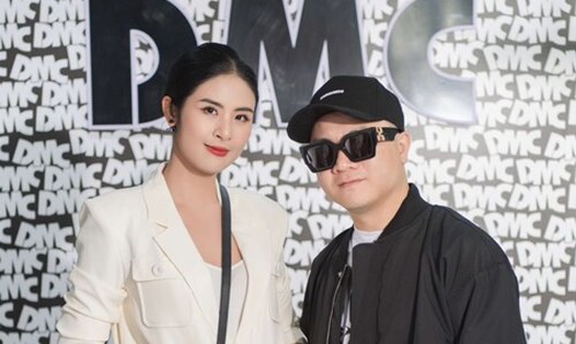 Nhà thiết kế Đỗ Mạnh Cường hội ngộ bên Hoa hậu Ngọc Hân. Ảnh: Lê Chí Linh