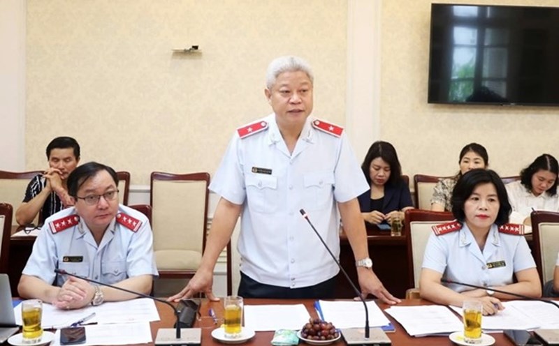 Ông Nguyễn Mạnh Khương - Chánh Thanh tra Bộ Nội vụ phát biểu tại buổi công bố quyết định thanh tra Bộ Xây dựng. Ảnh: Chinhphu.vn