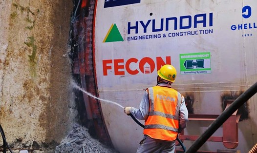 Máy đào hầm metro Nhổn - ga Hà Nội có thể đào được 10m/ngày. Ảnh: Thế Kỷ
