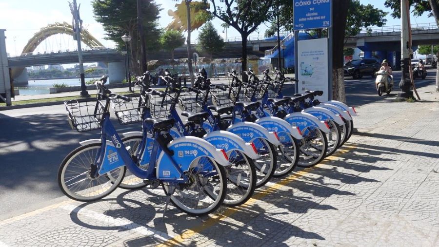 Xe đạp công cộng Đà Nẵng ít thu hút người sử dụng. Ảnh: Trần Thi