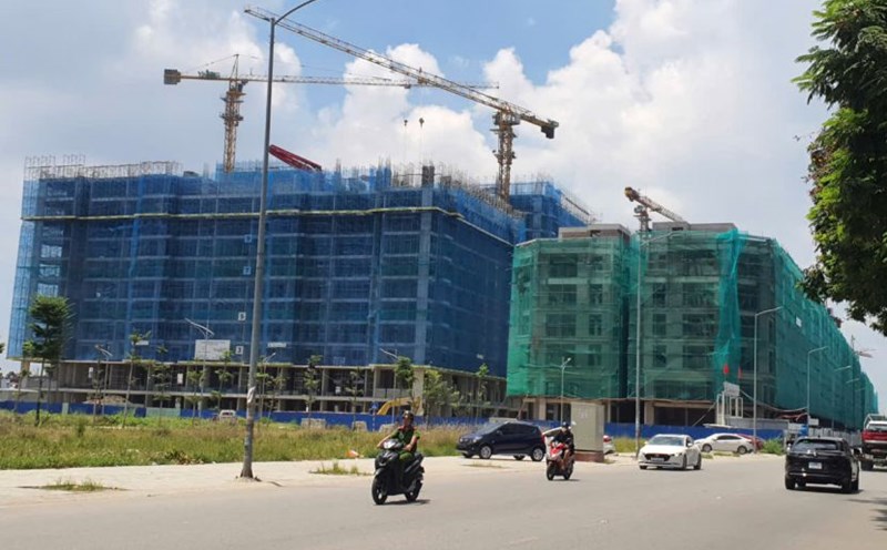 Khu nhà ở xã hội tại Tổng kho 3 Lạc Viên (số 142 Lê Lai, quận Ngô Quyền, Hải Phòng) với quy mô 4.448 căn đang được gấp rút triển khai. Ảnh: Mai Chi