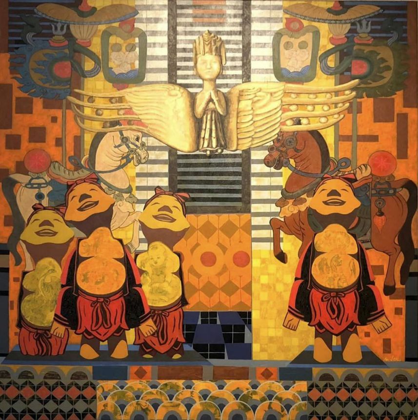 Tác phẩm "Ngày xửa ngày xưa 12" của họa sĩ Nguyễn Minh (Minh phố).