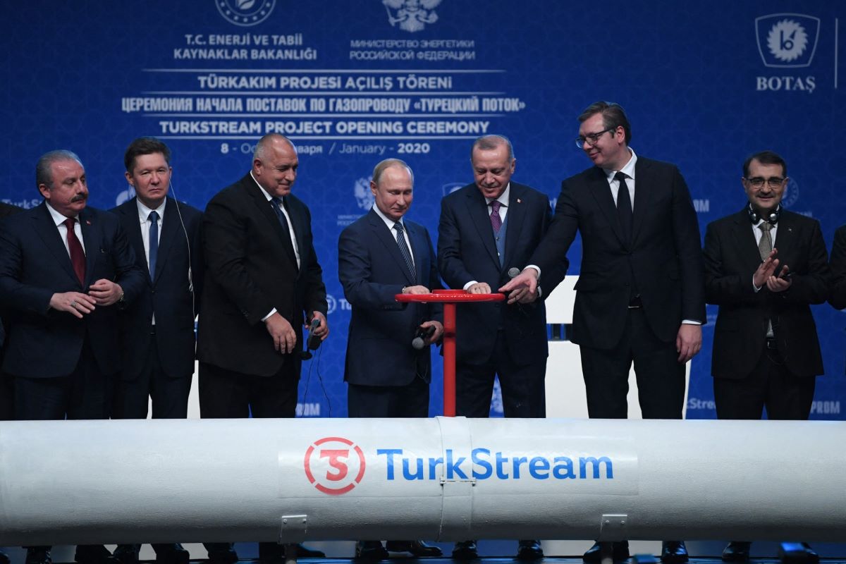 Khai trương đường ống dẫn khí TurkStream ngày 8.1.2020 tại Istanbul, Thổ Nhĩ Kỳ. Ảnh: AFP