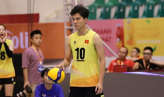 Đội trưởng Bích Tuyền của tuyển bóng chuyền nữ Việt Nam tại VTV Cup 2024.