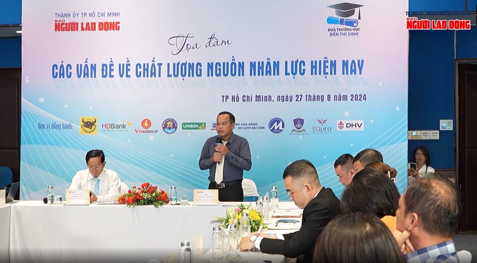 Toạ đàm “Các vấn đề về chất lượng nguồn nhân lực hiện nay” đưa ra những góc nhìn và quan điểm thực tế của thị trường lao động hiện nay (Ảnh: Nguoilaodong) 