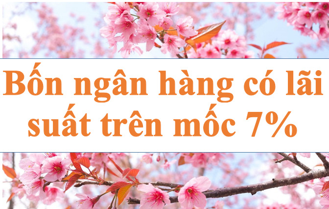 Bốn ngân hàng có lãi suất trên mốc 7%. Ảnh minh họa: Hà Vy