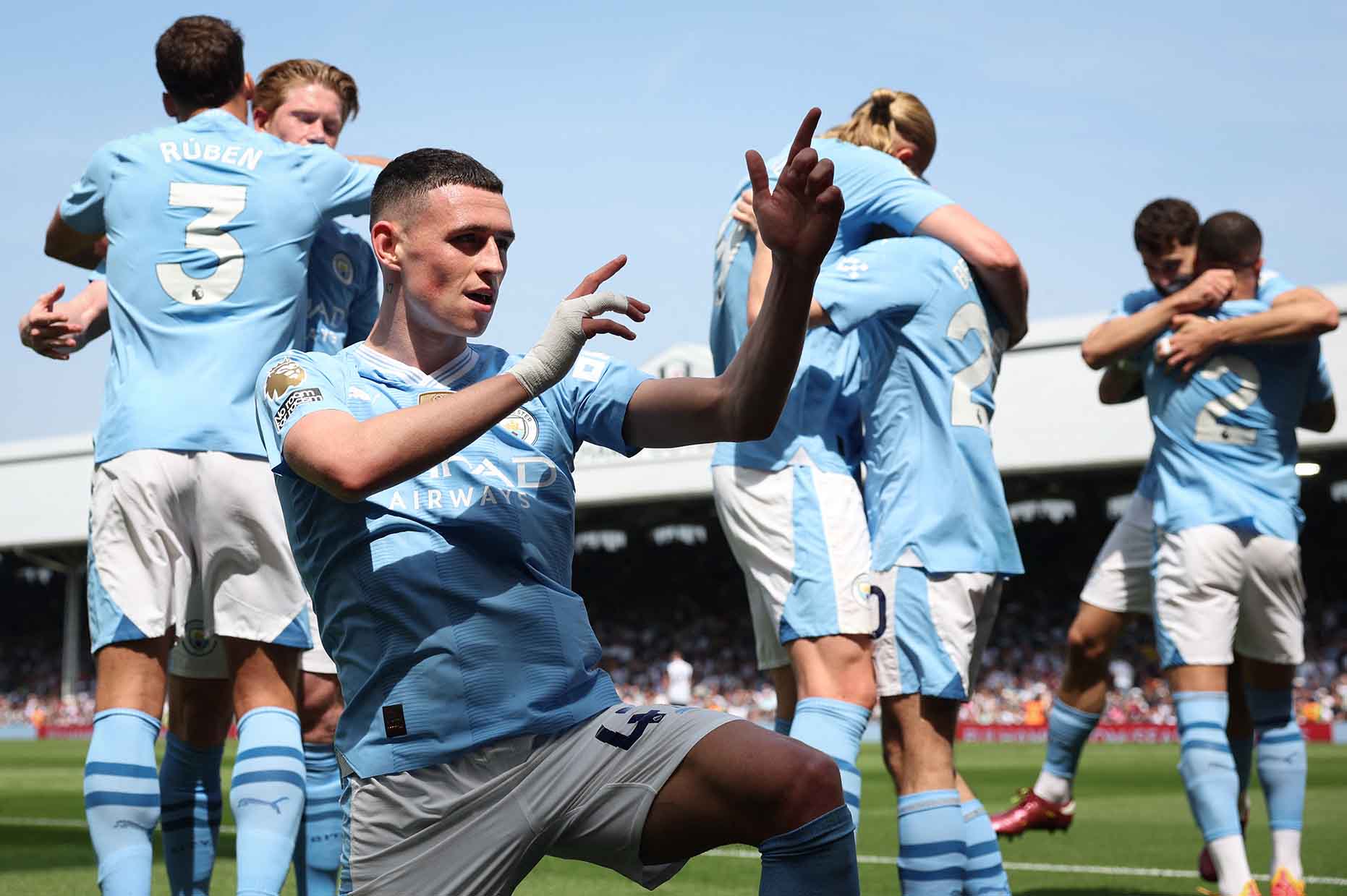 Man City are the leading candidate for the championship. Photo: AFP