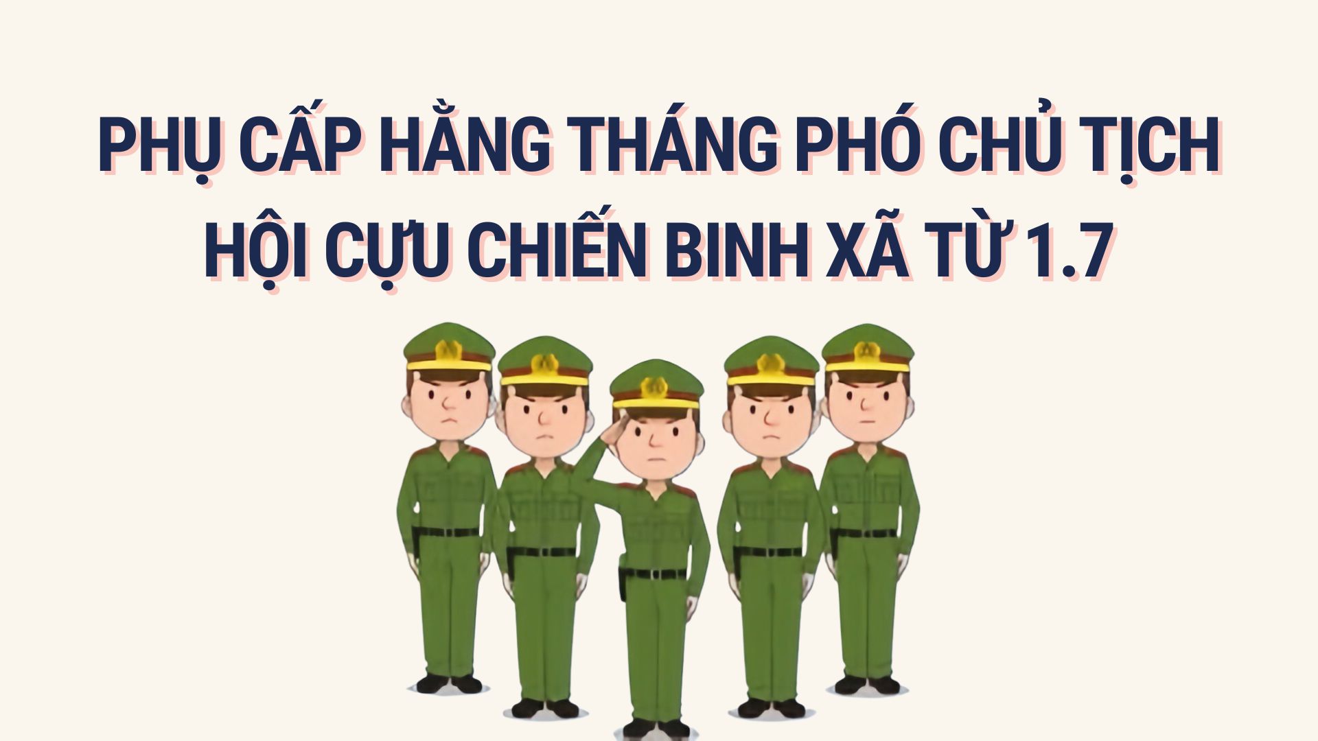 Phụ cấp hằng tháng của Phó Chủ tịch Hội Cựu chiến binh xã. Đồ họa: Hoàng Lê