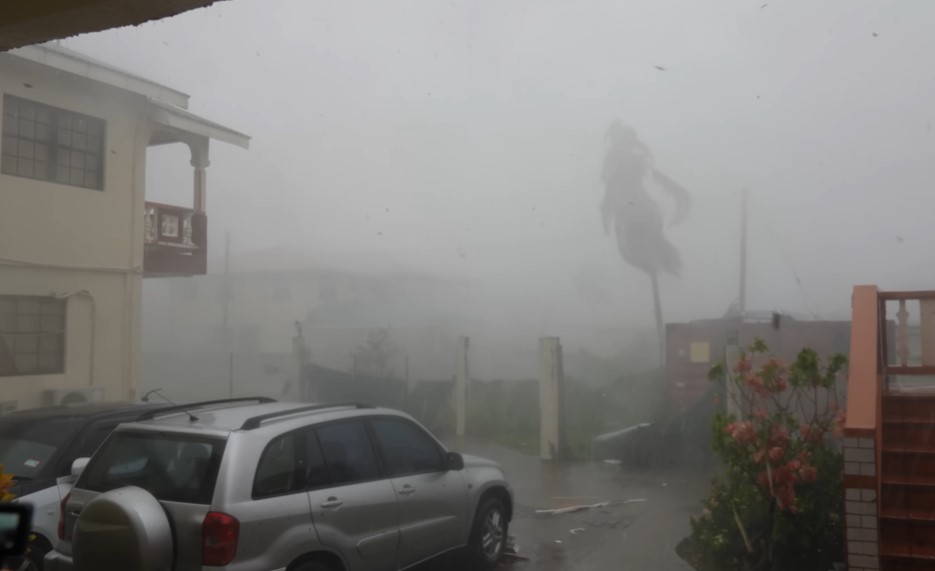 Storm Beryl in July caused great destruction. Photo: Cut from video