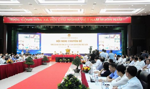 Mục tiêu của Hội nghị là công bố mô hình triển khai dịch vụ công trực tuyến tại TP Đà Nẵng. Ảnh: Mai Hương