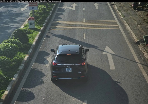 Một xe mang biển số Hà Nội bị phạt nguội ở Cao Bằng. Ảnh: Công an tỉnh Cao Bằng