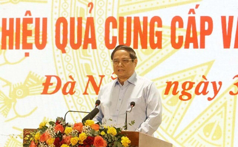 Thủ tướng Chính phủ Phạm Minh Chính chủ trì Hội nghị về dịch vụ công trực tuyến. Ảnh: Mai Hương