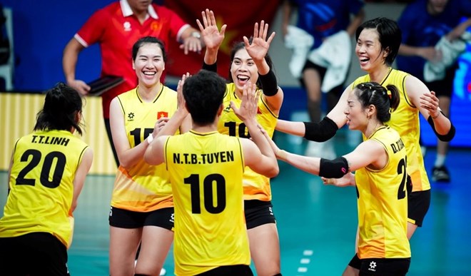 The Vietnamese women's volleyball team participated in the world championship for the first time after participating in the FIVB Challenger Cup twice. Photo: FIVB