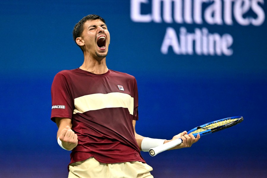 Alexei Popyrin had an excellent match to defeat champion Djokovic. Photo: Tennis Australia