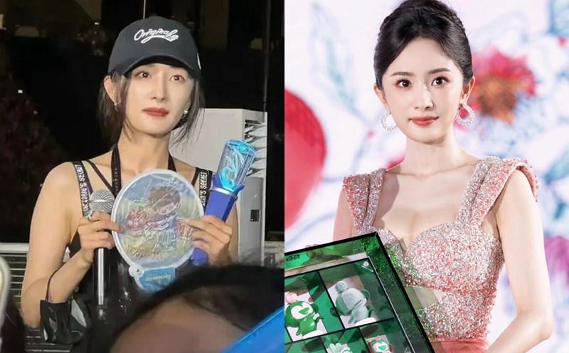 Dương Mịch lộ gương mặt mệt mỏi, lão hóa. Ảnh: Weibo