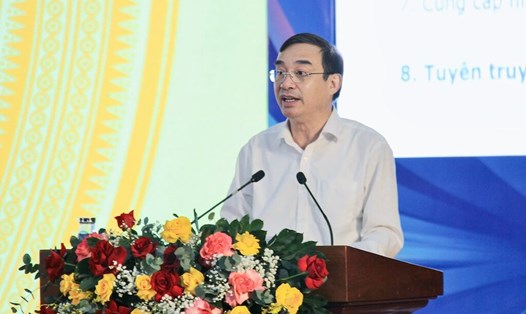 Chủ tịch UBND TP phát biểu tại Hội nghị. Ảnh: Mai Hương