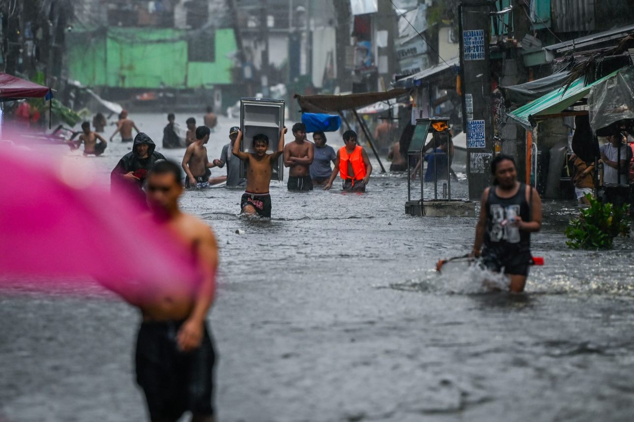 Typhoon Carina caused widespread flooding in the Philippines in July. ABS-CBN News