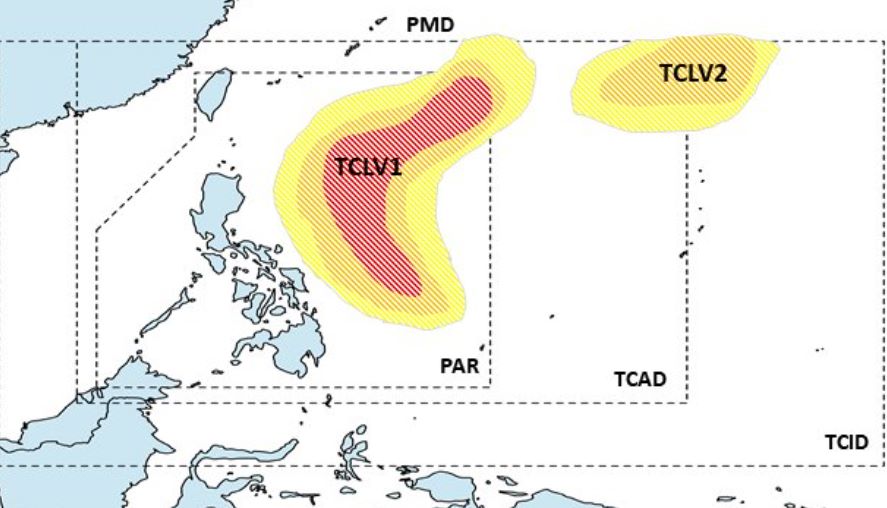 Dự báo bão tuần từ 30.8 đến 5.9.2024. Ảnh: PAGASA