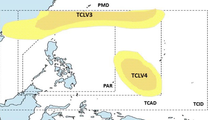 Dự báo bão tuần từ 30.8 đến 5.9.2024. Ảnh: PAGASA