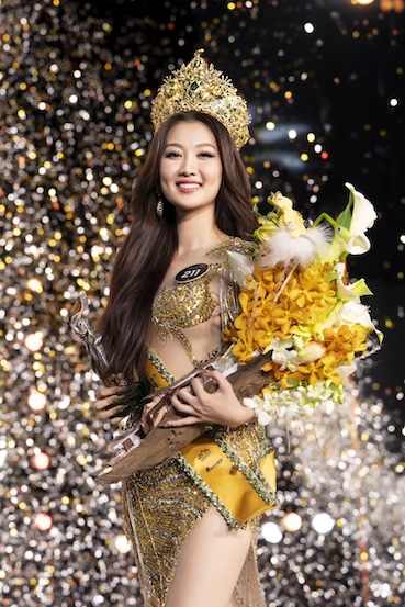 Võ Lê Quế Anh gây nhiều tranh cãi khi đăng quang Miss Grand Vietnam 2024. Ảnh: Sen Vàng. 