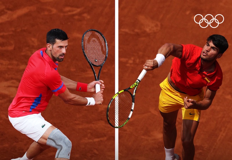 Novak Djokovic faces Carlos Alcaraz