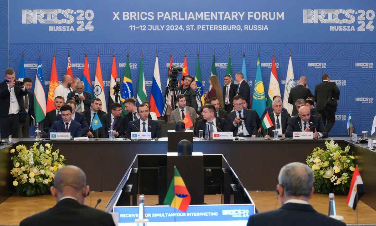 Diễn đàn Nghị viện BRICS lần thứ 10 được tổ chức tại St. Petersburg, Nga, ngày 12.7.2024. Ảnh: VCG