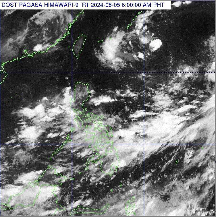 It is forecasted that low pressure near the East Sea currently has little chance of strengthening into a storm in August. Photo: PAGASA